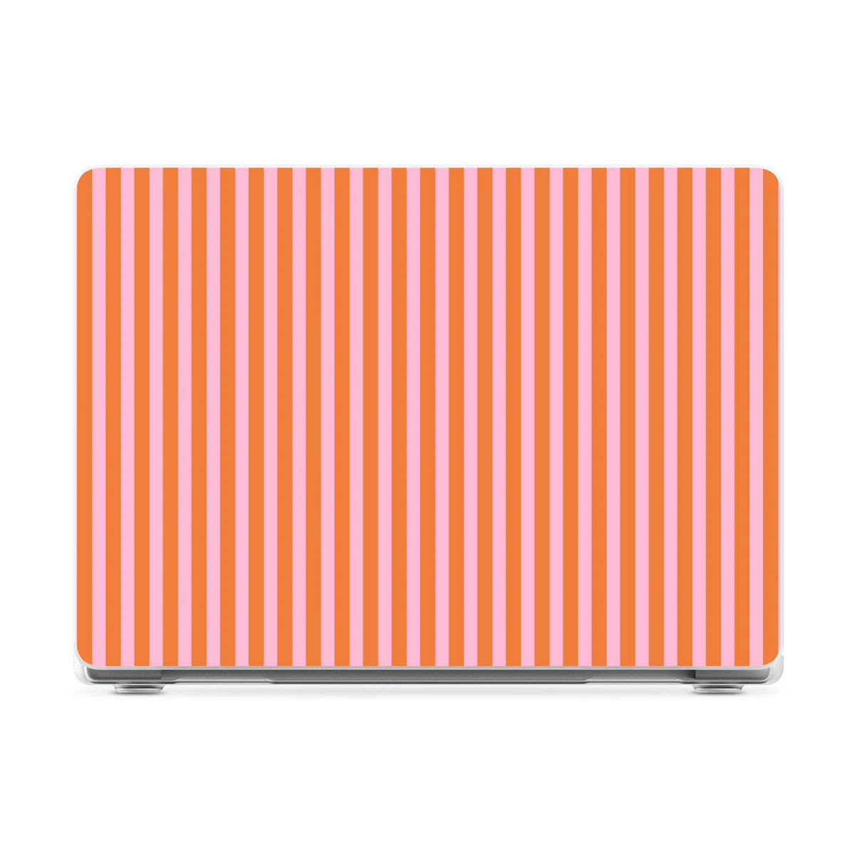 Perfect Stripes | Orange & Pink Stripes Laptop Shell