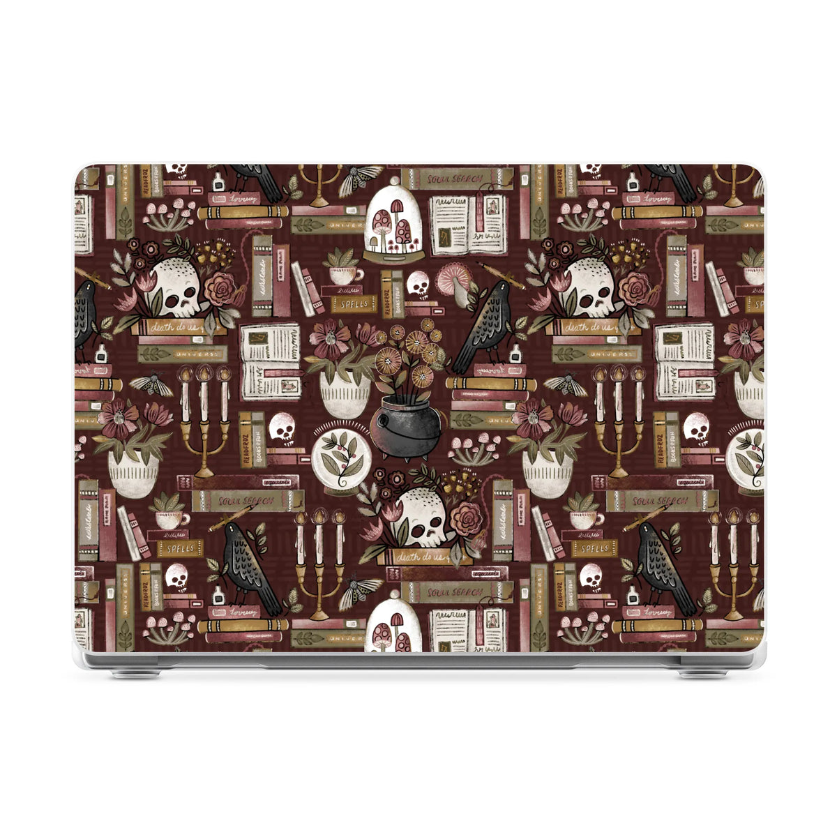 Gothic Noir | Spooky Bookshelf Laptop Shell