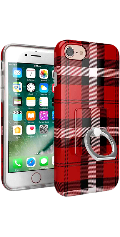 As if! | Red Plaid Phone Ring