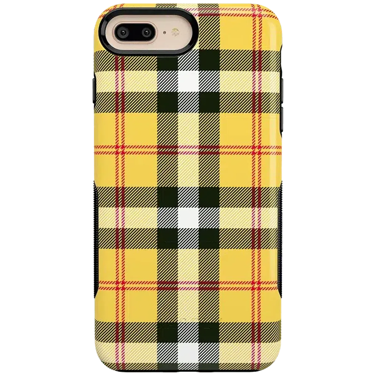 As if! | Yellow Plaid iPhone Case