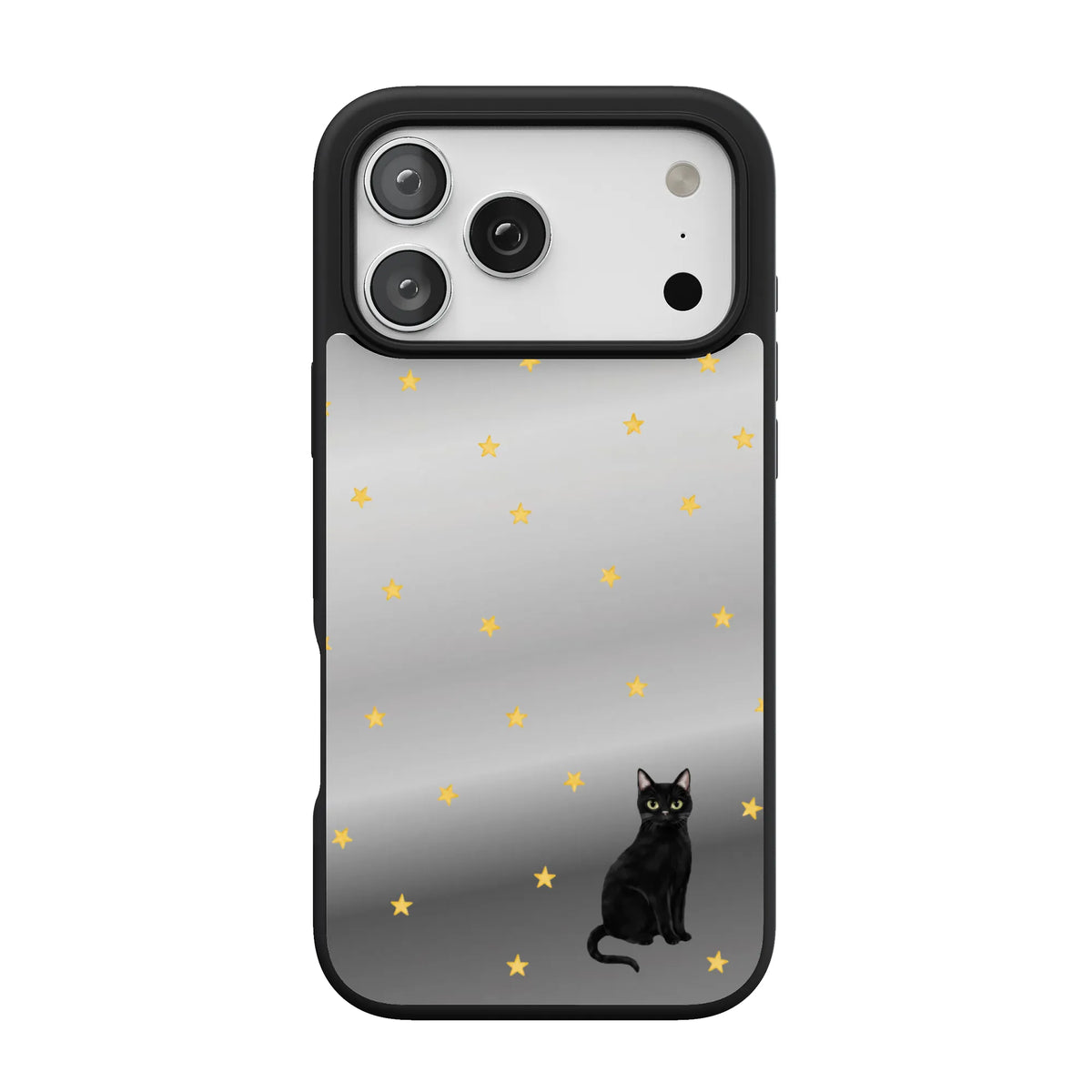 Black Meow-gic | Mirrored Cat Case