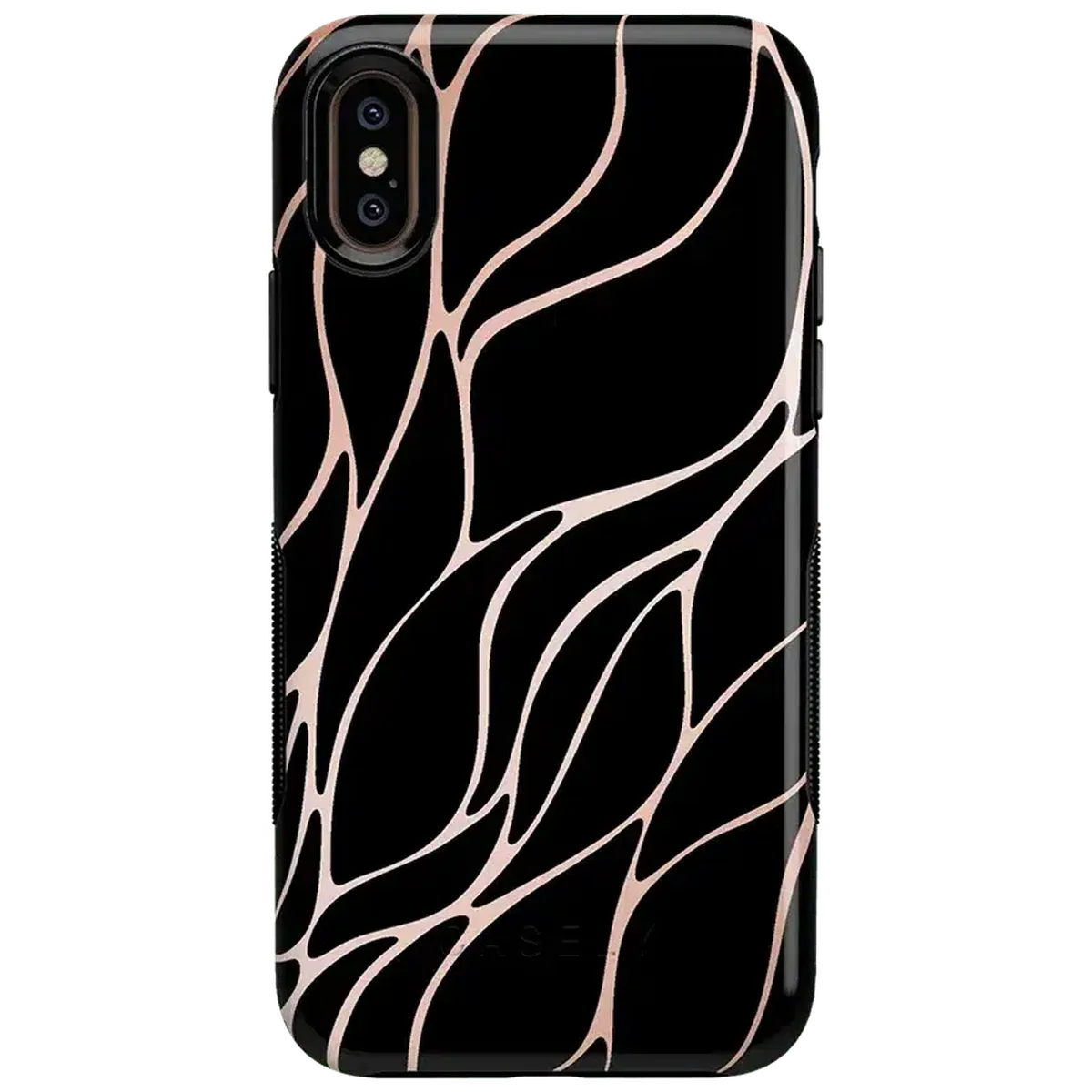 Midnight Ride | Black and Gold Metallic Waves Case
