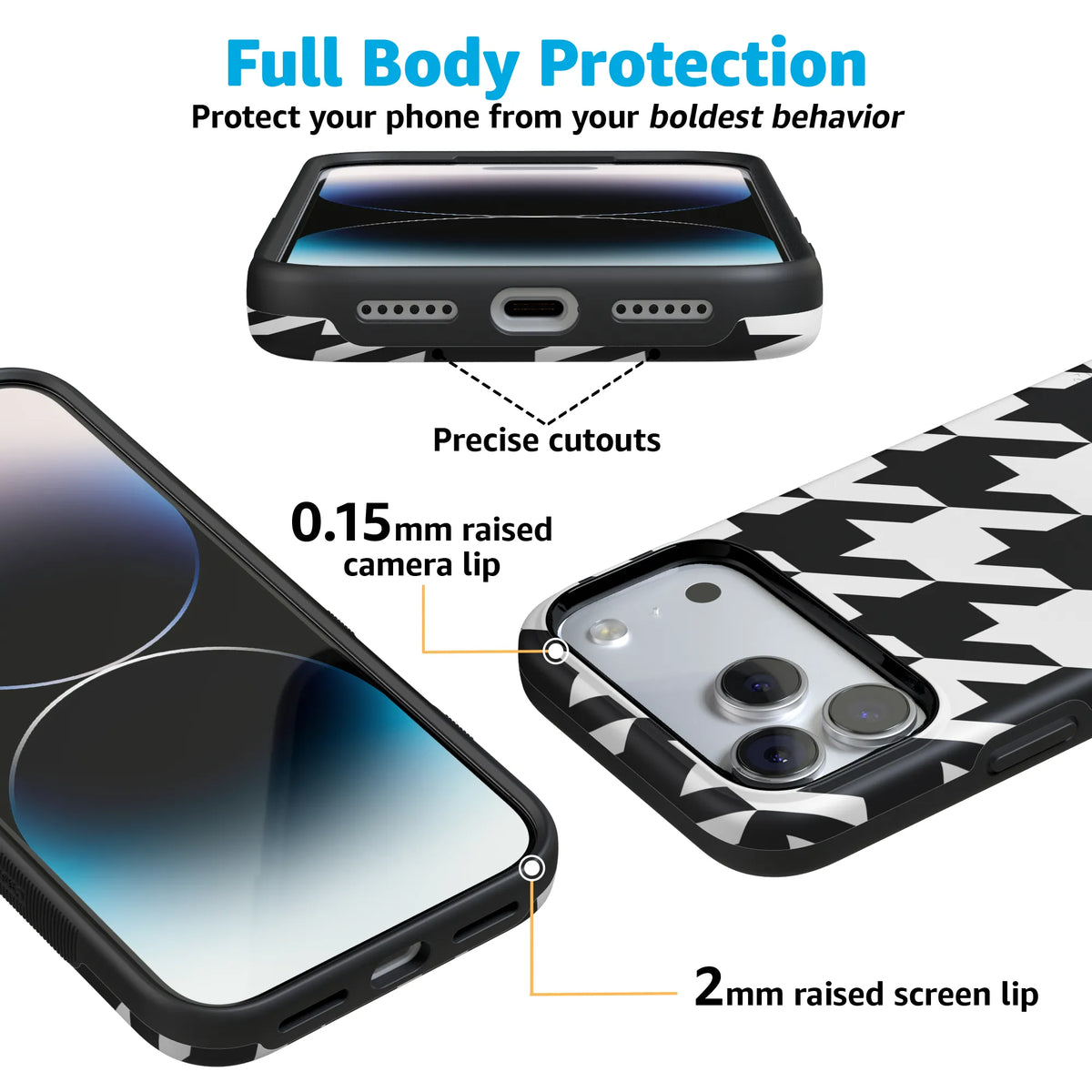 Houndstooth | High Contrast Design Case