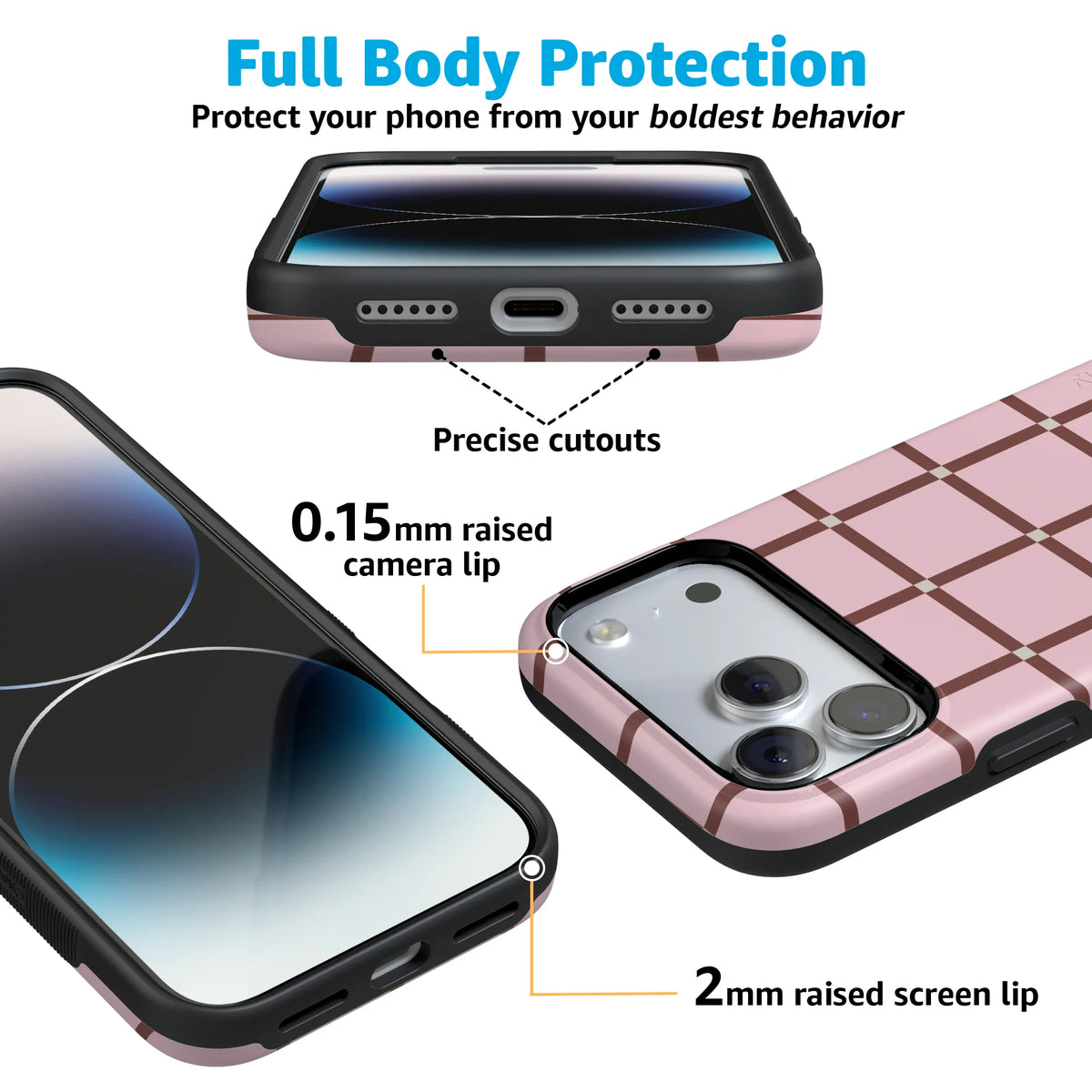 Uptown Gridlock | Pink Checkerboard Case