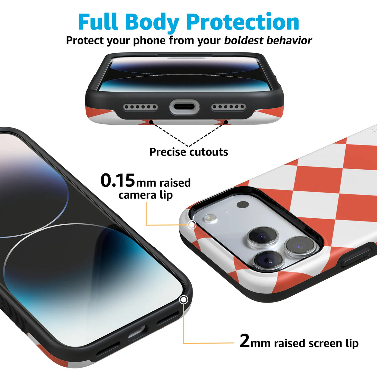 Red Checkerboard | High Contrast Design Case