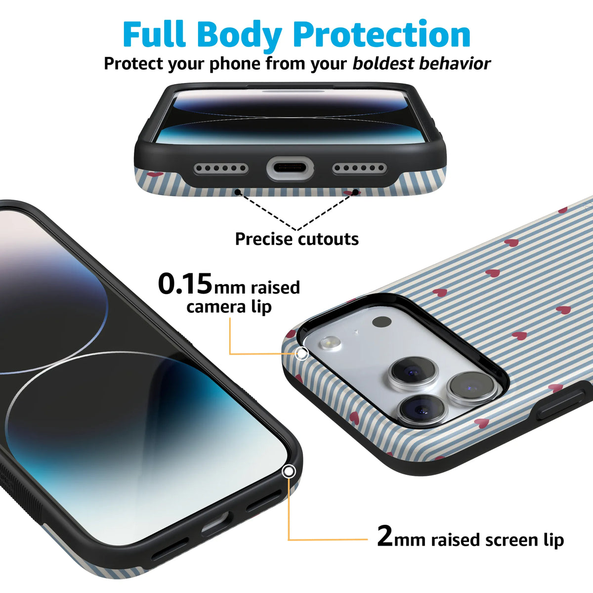 Love Lines | Blue Stripes Case