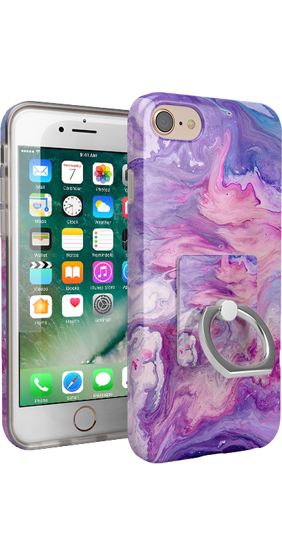 Tie Dying Over You | Purple Marble Phone Ring