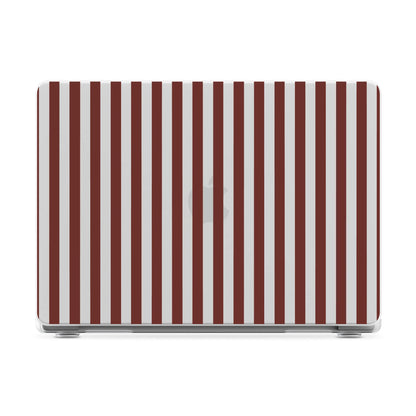 Sunday in Brooklyn | Burgundy Stripes Laptop Shell