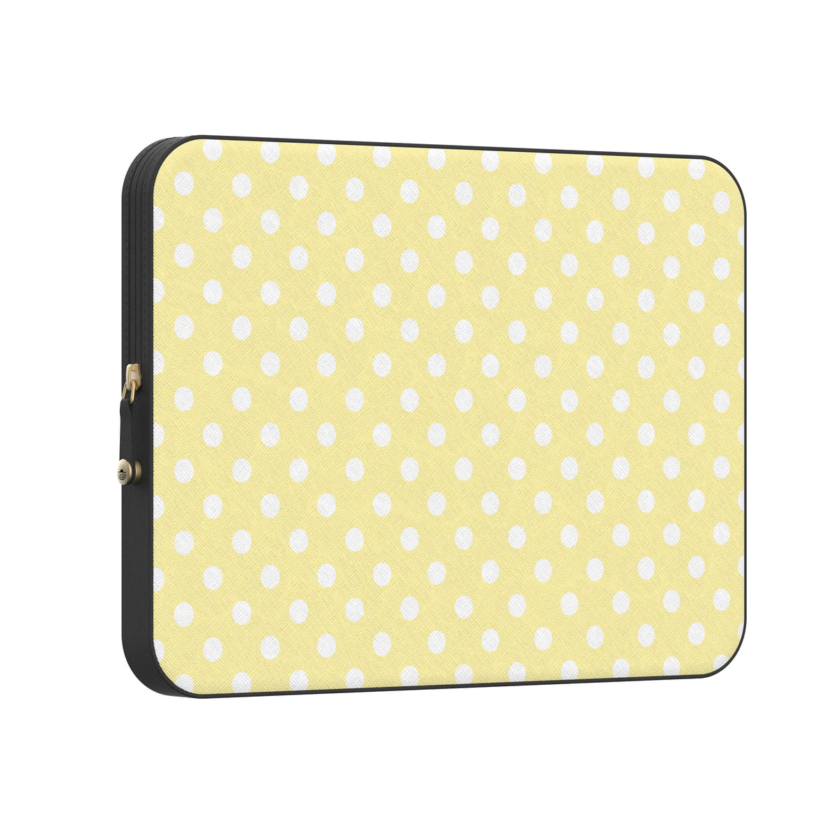 Spotted in SoHo | Yellow Polka Dot Laptop Case
