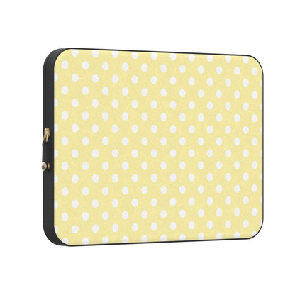 Spotted in SoHo | Yellow Polka Dot Laptop Case