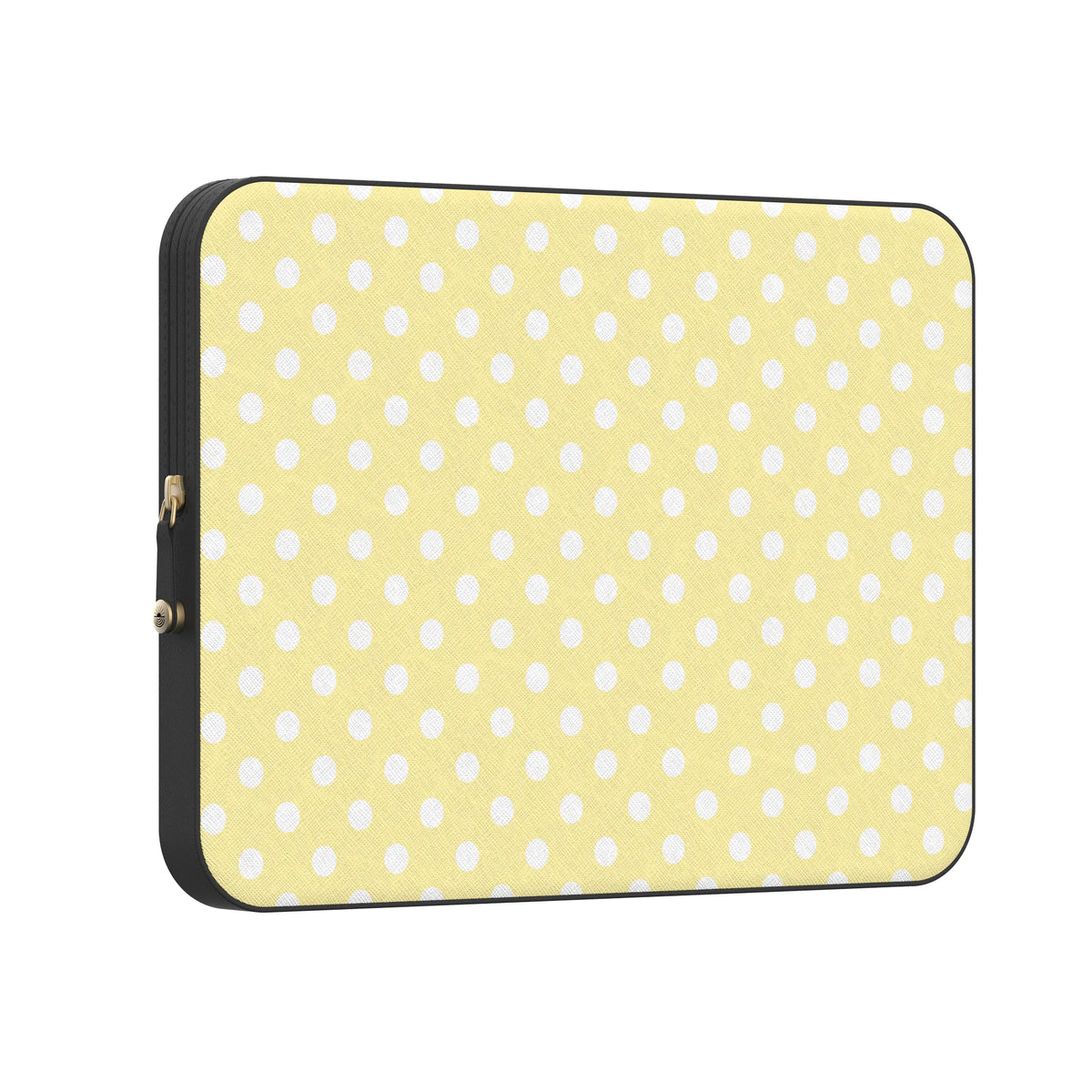 Spotted in SoHo | Yellow Polka Dot Laptop Case