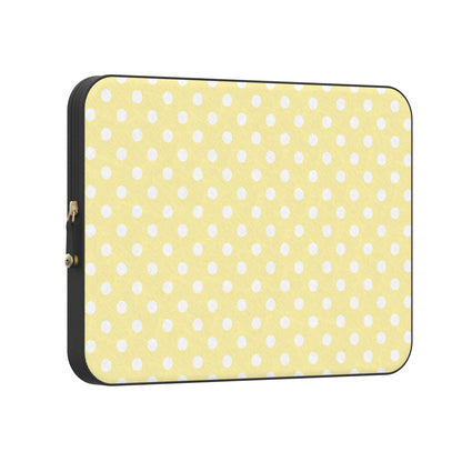 Spotted in SoHo | Yellow Polka Dot Laptop Case