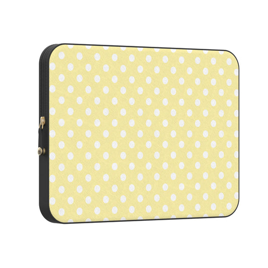 Spotted in SoHo | Yellow Polka Dot Laptop Case