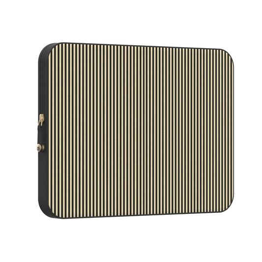 Stripes and the City | Black Pinstripes Laptop Case