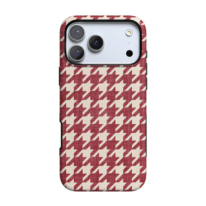 Scarlet Stitch | Red Houndstooth Case