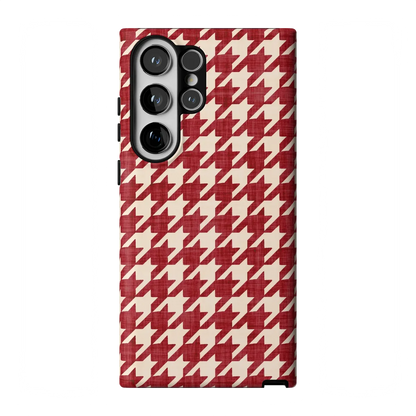 Scarlet Stitch | Red Houndstooth Case