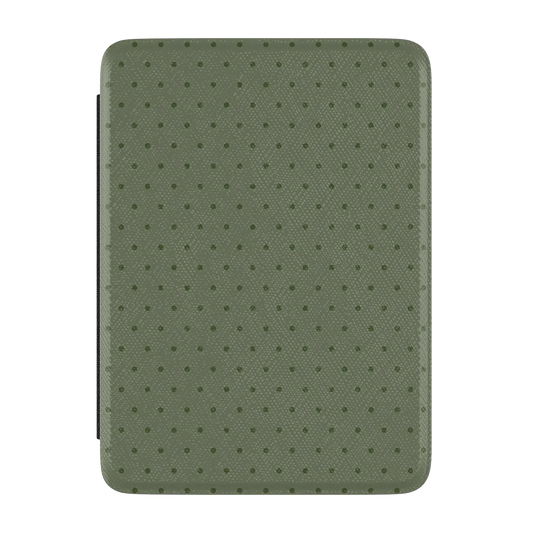 On the Dot | Olive Green Polka Dot Kindle Case