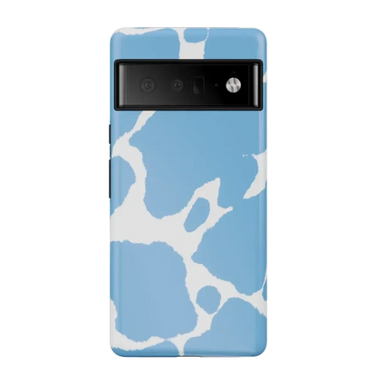 Current MOOd | Light Blue Cow Print Google Pixel Case