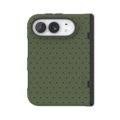 On the Dot | Olive Green Polka Dot Case