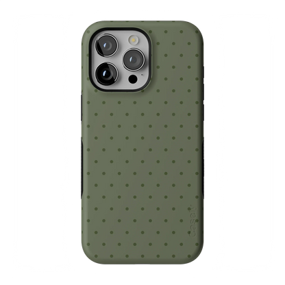 On the Dot | Olive Green Polka Dot Case
