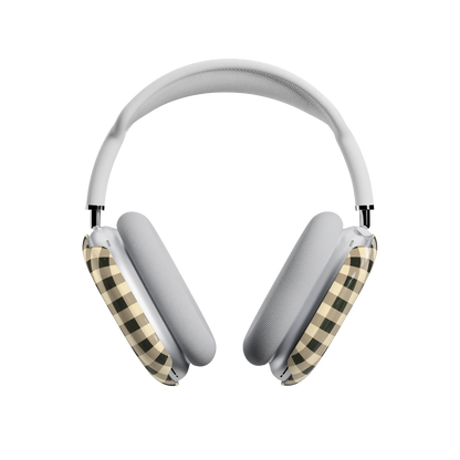 Cedar Lane | Black & Cream Gingham AirPods Max Case