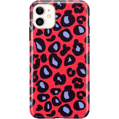 Into the Wild | Red & Blue Leopard Print Case