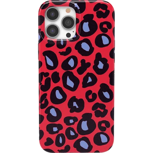 Into the Wild | Red & Blue Leopard Print Case
