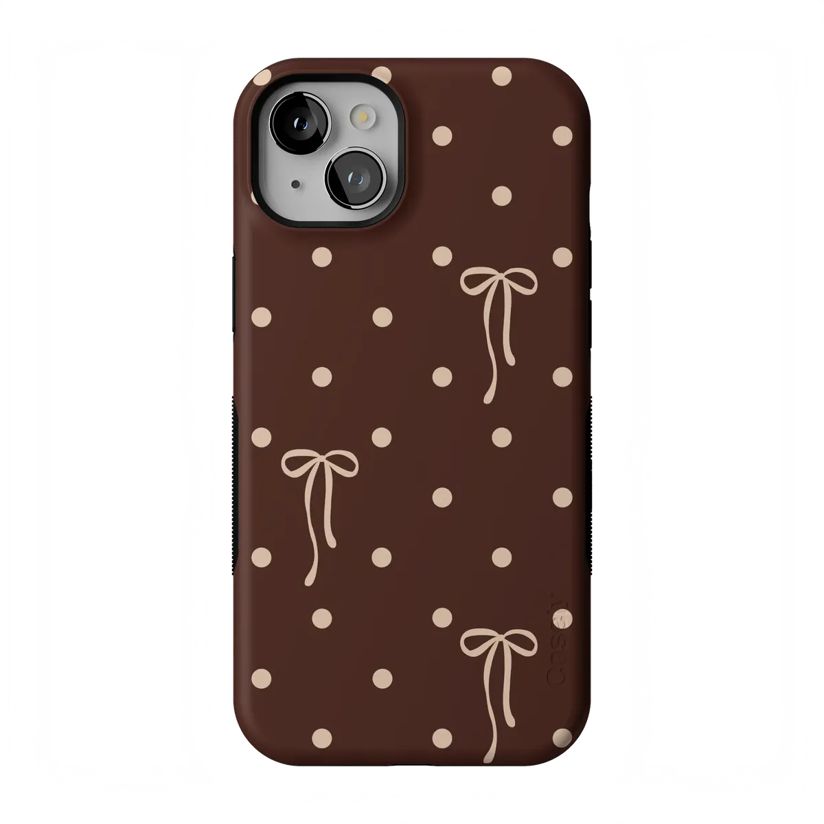 Teddy Bows | Brown Polka Dot Case