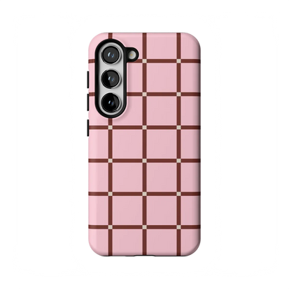 Uptown Gridlock | Pink Checkerboard Case