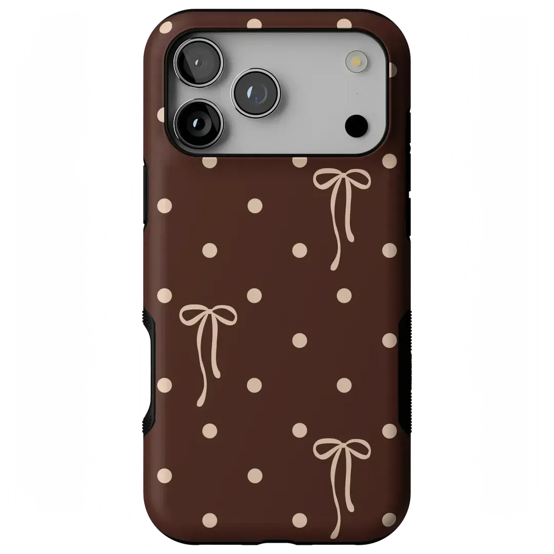 Teddy Bows | Brown Polka Dot Case
