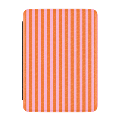 Perfect Stripes | Orange & Pink Stripes Kindle Case