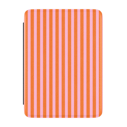 Perfect Stripes | Orange & Pink Stripes Kindle Case