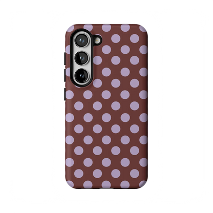 Spotted in SoHo | Burgundy Polka Dot Case