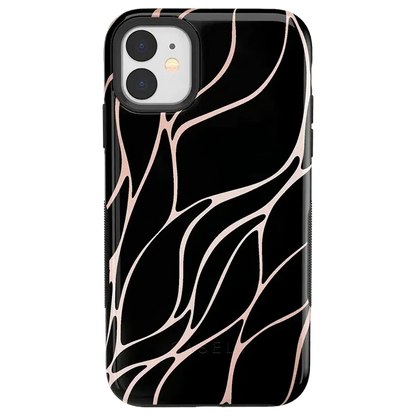 Midnight Ride | Black and Gold Metallic Waves Case