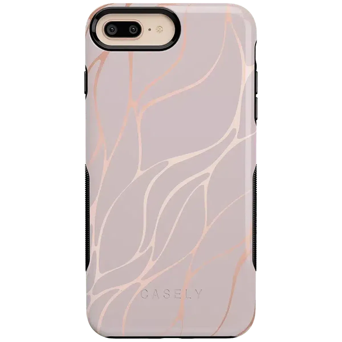 Midnight Ride | Pink and Gold Metallic Waves Case
