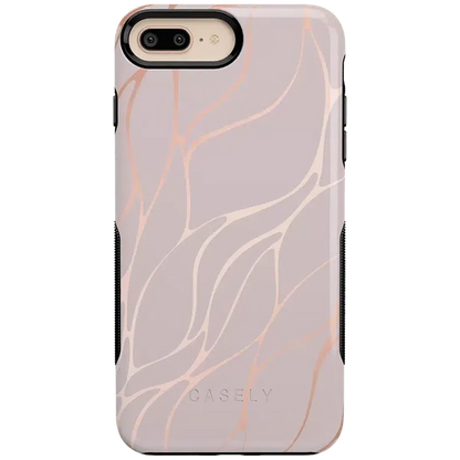 Midnight Ride | Pink and Gold Metallic Waves Case