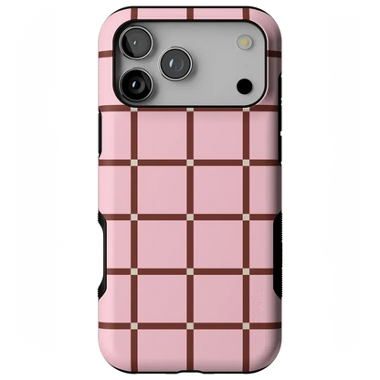 Uptown Gridlock | Pink Checkerboard Case