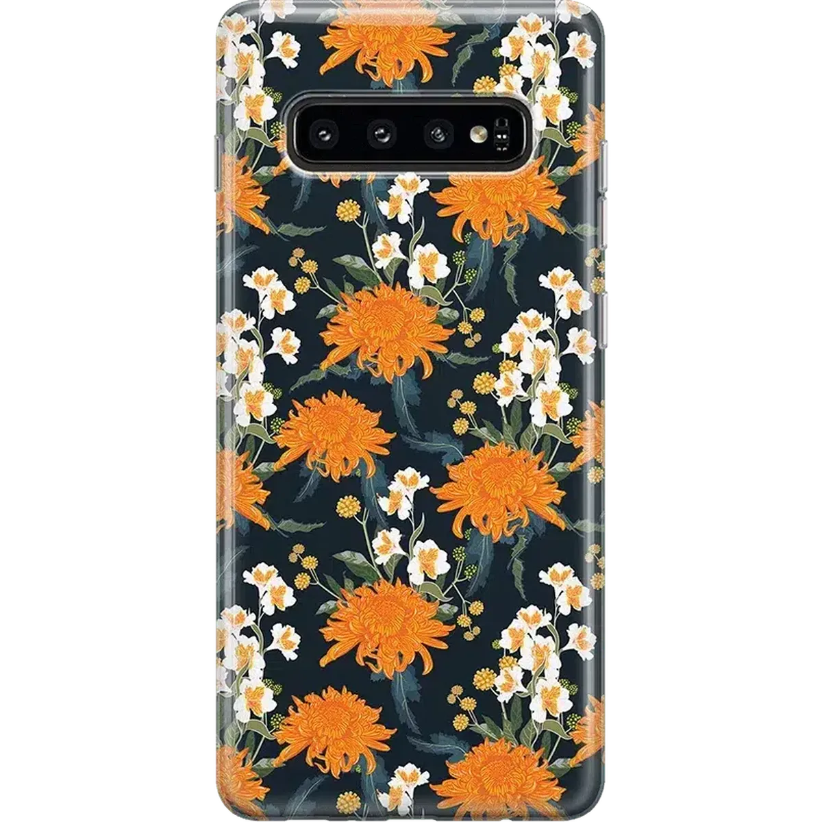 Off Tropic Floral | Exotic Orange Flower Samsung Case