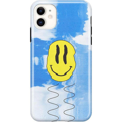On Cloud Nine | Glitch Smiley Face Case