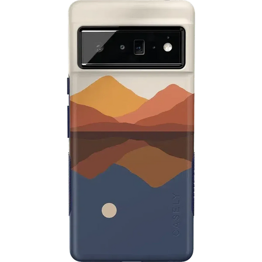 Opposites Attract | Day & Night Colorblock Mountains Google Pixel Case