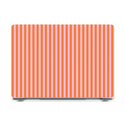 Perfect Stripes | Orange & Pink Stripes Laptop Shell