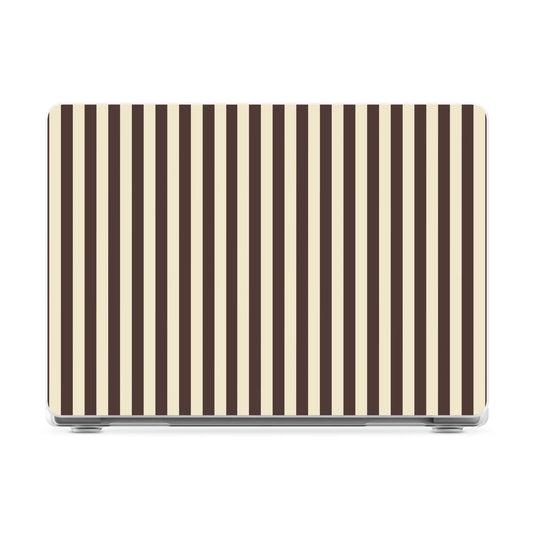 S'more Stripes | Brown Striped Laptop Shell
