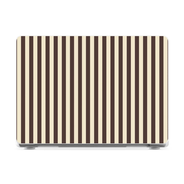 S'more Stripes | Brown Striped Laptop Shell
