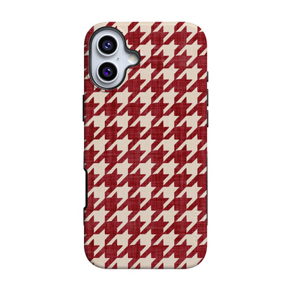 Scarlet Stitch | Red Houndstooth Case