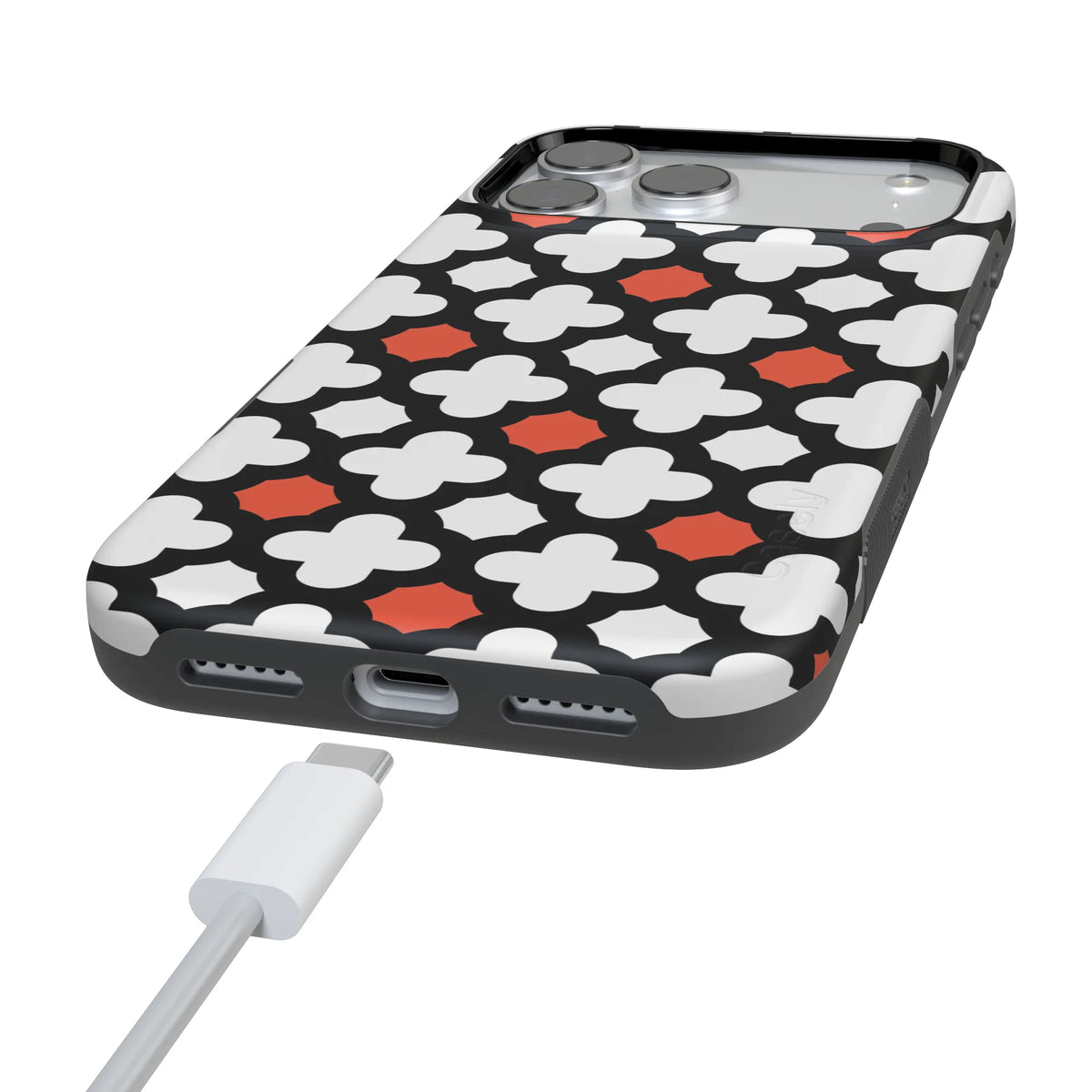 Red Lattice Tile | High Contrast Design Case
