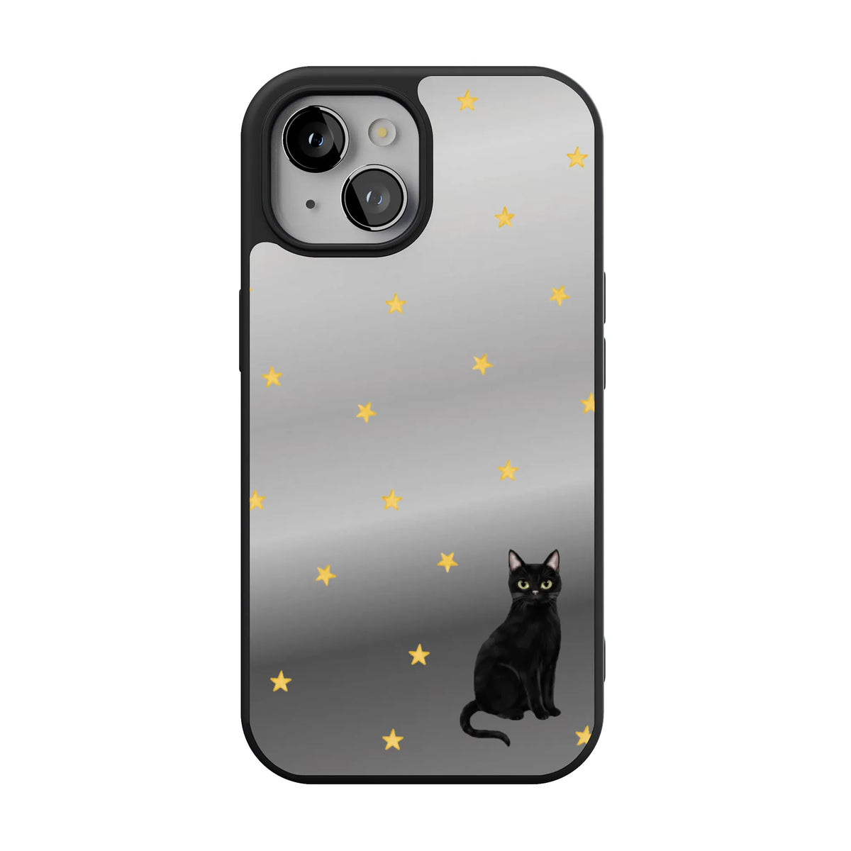 Black Meow-gic | Mirrored Cat Case