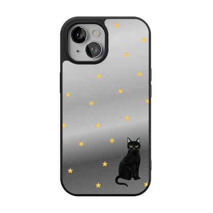 Black Meow-gic | Mirrored Cat Case