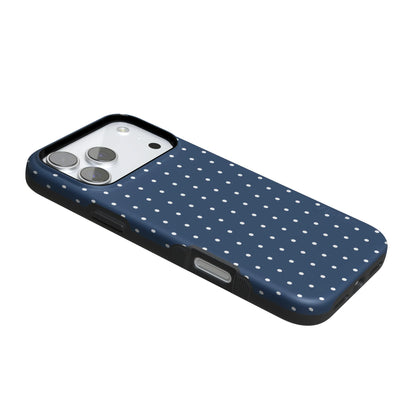 On the Dot | Navy Polka Dot Case