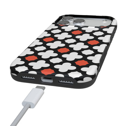 Red Lattice Tile | High Contrast Design Case