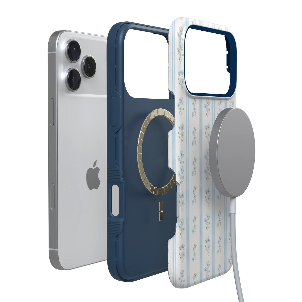 Cottage Stripe | Blue Floral Case
